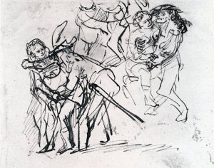 Sketche Of The Prodigal Son With A Whore