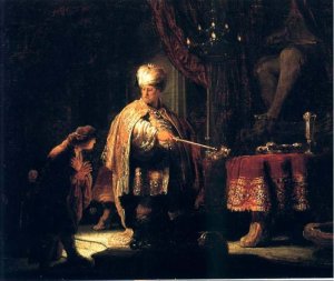 David Presenting the Head of Goliath to King Saul