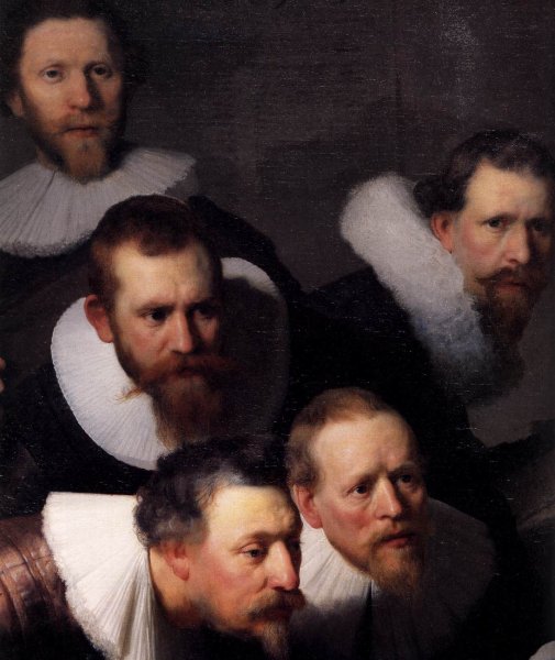 The Anatomy Lecture of Dr. Nicolaes Tulp (detail)