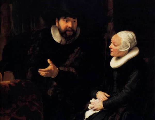 The Mennonite Minister Cornelis Claesz. Anslo in Conversation with his Wife, Aal