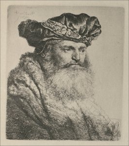 A bearded Man in a furred oriental Cap and Robe the Artist's Father