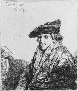 A Young Man in a Velvet Cap (Ferdinand Bol)