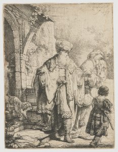 Abraham casting out Hagar and Ishmael