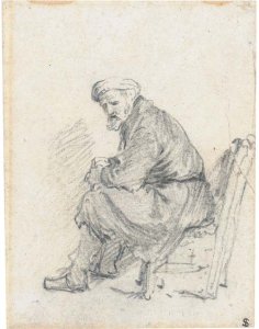 An old Man with a divided Fur Cap