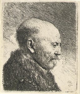 An old Man with Beard, Fur Cap, and Velvet Coat