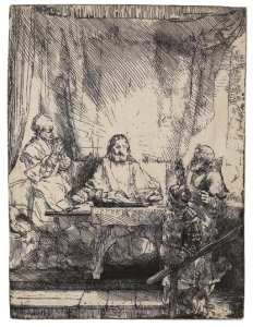 Christ at Emmaus Larger Plate