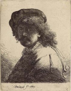 Self-Portrait in a Cloak with a falling Collar Bust