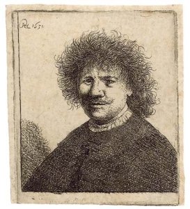 Self-Portrait in a Cloak with a falling Collar Bust