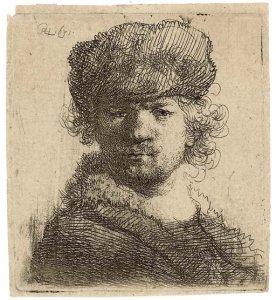 Self-Portrait with plumed Cap and lowered Sabre