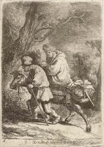 The Flight into Egypt Crossing a Brook