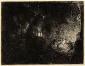 The adoration of the shepherds, a night piece