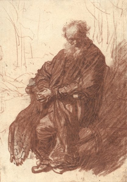 Old Man Seated in an Armchair, Full length