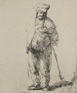 Beggar Woman Leaning on a Stick