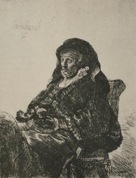 Rembrandt's Mother in a Widow's Dress