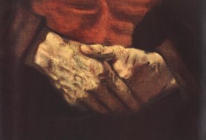 Portrait of an Old Man in Red (detail -1) 1652-54