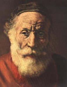 Portrait of an Old Man in Red (detail -2) 1652-54