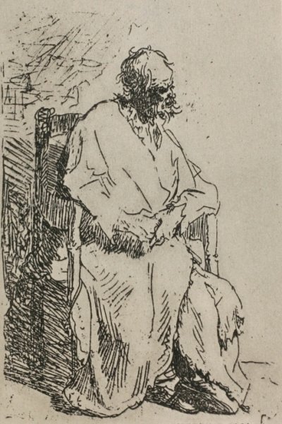 A Beggar Sitting in an Elbow Chair