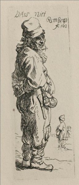 A Beggar and a Companion Piece, Turned to the Right