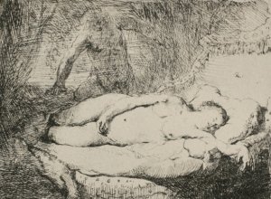 A Woman Lying on a Bed