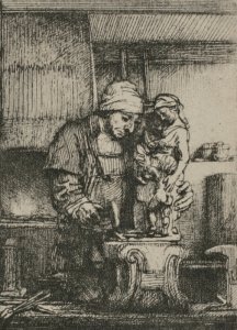 An Artist Drawing from the Model