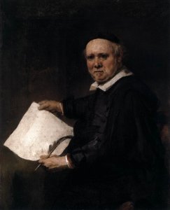 Portrait of a Gentleman with a Tall Hat and Gloves