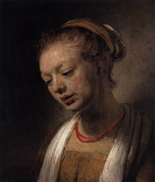 Young Woman with a Red Necklace