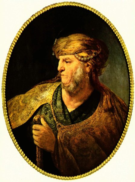 Portrait of a man in Eastern dress, Oval