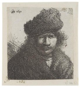 Self Portrait In A Slant Fur Cap Bust