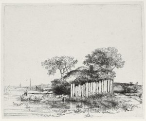 Cottage With A White Paling